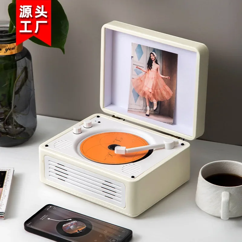 

Spot retro multi-function CD player player high fidelity bluetooth speaker creative birthday gift album player