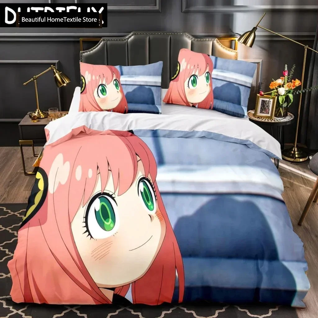 Anime SPY×FAMILY Anya Forger 3D NEW Duvet Cover Pillowcase Bedding Set Adult Boy Bedroom Decoration Children Single Double Large