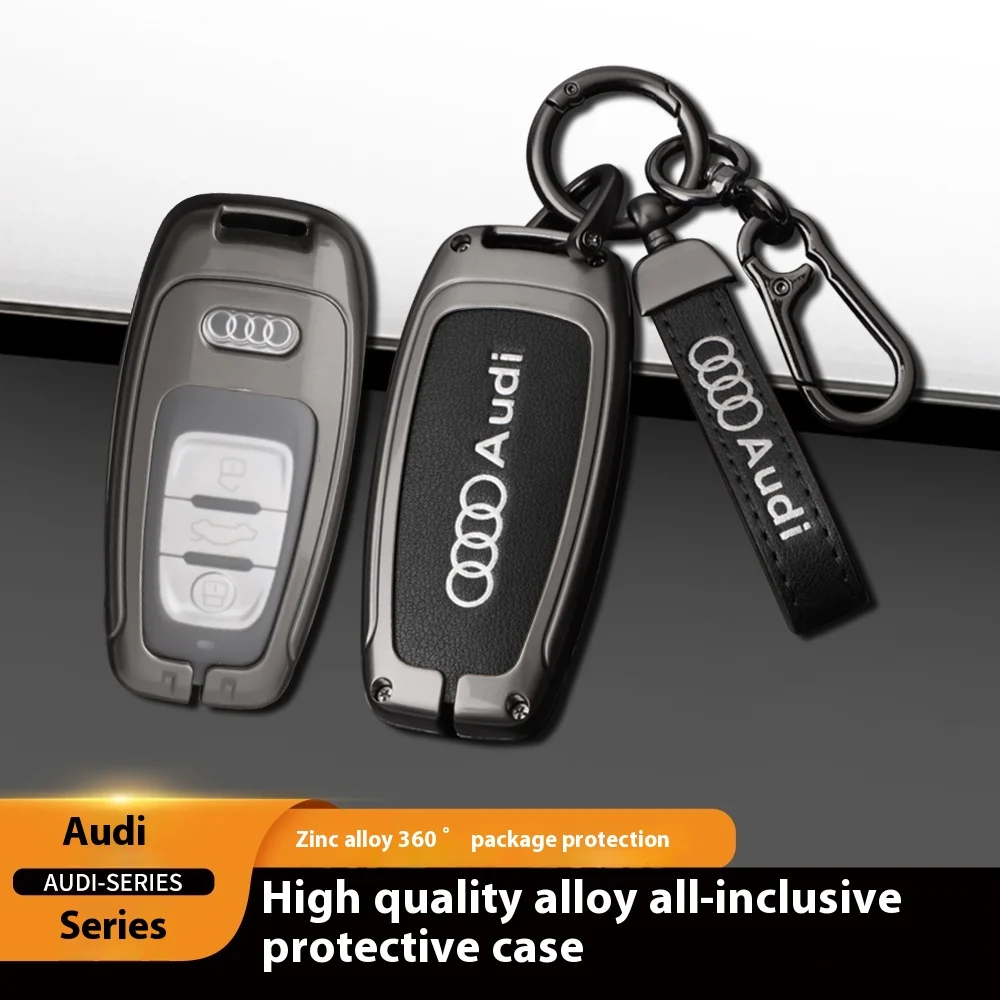 

Car Zinc Alloy Key Case For Audi Allroad Quattro A1 A3 A4 A5 A6 A7 A8 Q5 S3 S4 S5 S6 S7 RS4 RS5 TT Car Key Chain Metal Key Shell