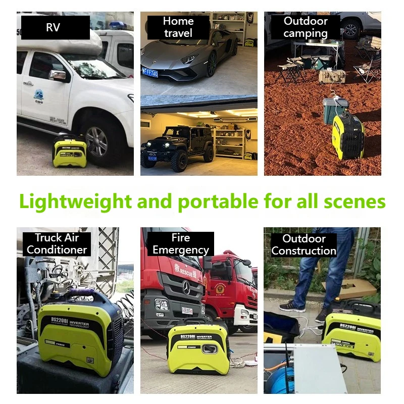 HENITUER DS2200i Manual Pull-start  Portable  Generator Professional High Output Stable Performance Low Noise
