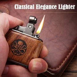 Sandalwood Retro Torch Lighter Cool Cute Creative Kerosene Candle Flame Lighter Gasoline Dropship Suppliers Smoking Accessories