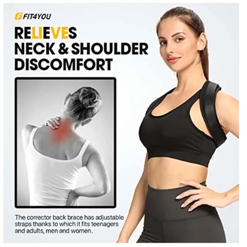 Posture Corrector Adjustable Back Posture Correction Belt Hunchback Prevention Correction of Sitting Breathable Body Shaping