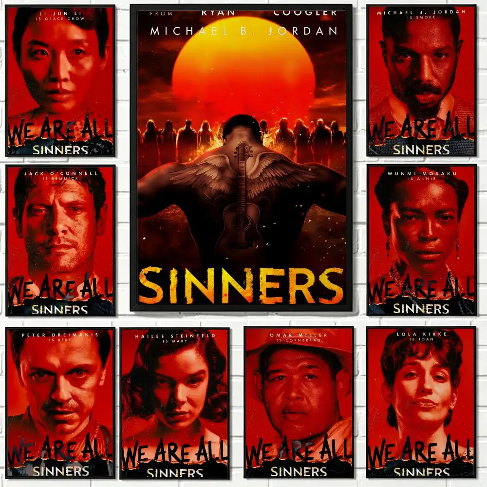 2025 Movie Sinners Poster Waterproof HD Modern Peel And Stick Wall Decor Living Room Dorm Garage