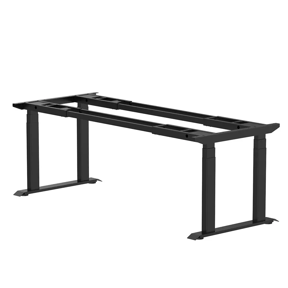 Home Office Height Adjustable Smart Four Leg Electrical Adjustable Desk Frame Standing Desk Dual Motor With Four Legs