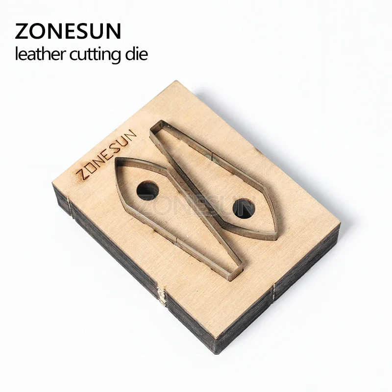 ZONESUN DIY Cutter Leather Earring Cutting Die Rhombus Leather Decoration Earring Template For Die Cutting Machine Clicker Die