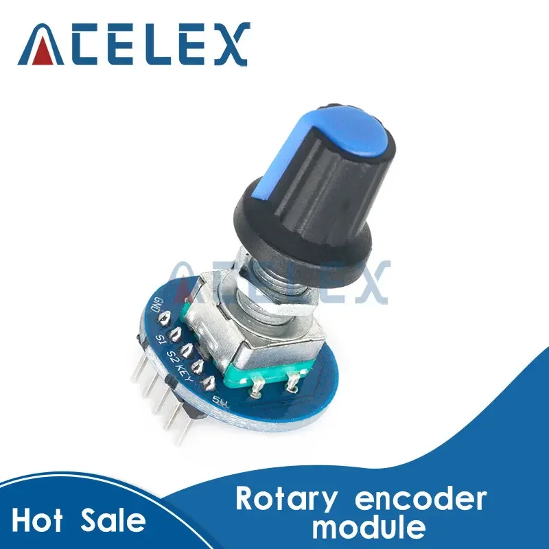 Rotary Encoder Module 5V Brick Sensor Development Round Audio Rotating Potentiometer Knob Cap for Arduino