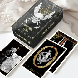 Cartas de Tarot de calavera profesionales genuinas, baraja de adivinación en inglés, francés, español, ruso, Oracle 78 para principiantes, alta calidad