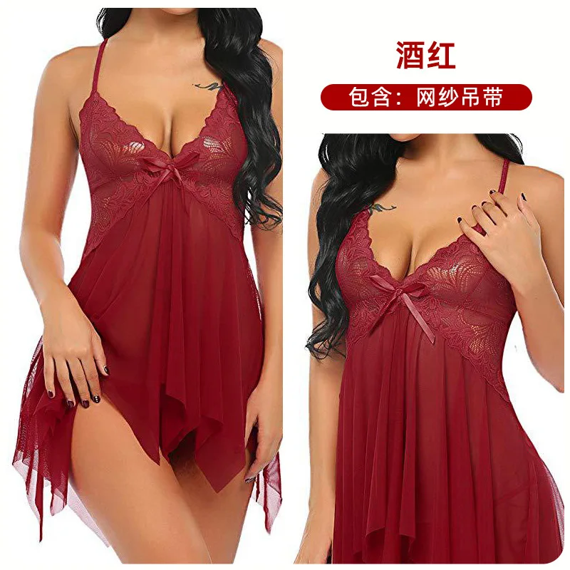 European and American foreign trade sexy underwear, hot-selling new mesh suspender multi-color pajamas factory direct sales