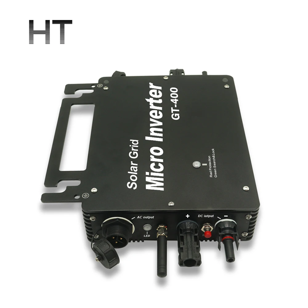 

HT 400W Grid Tie Inverter MPPT Solar with WiFi App Control, Waterproof Automatic Identification Micro