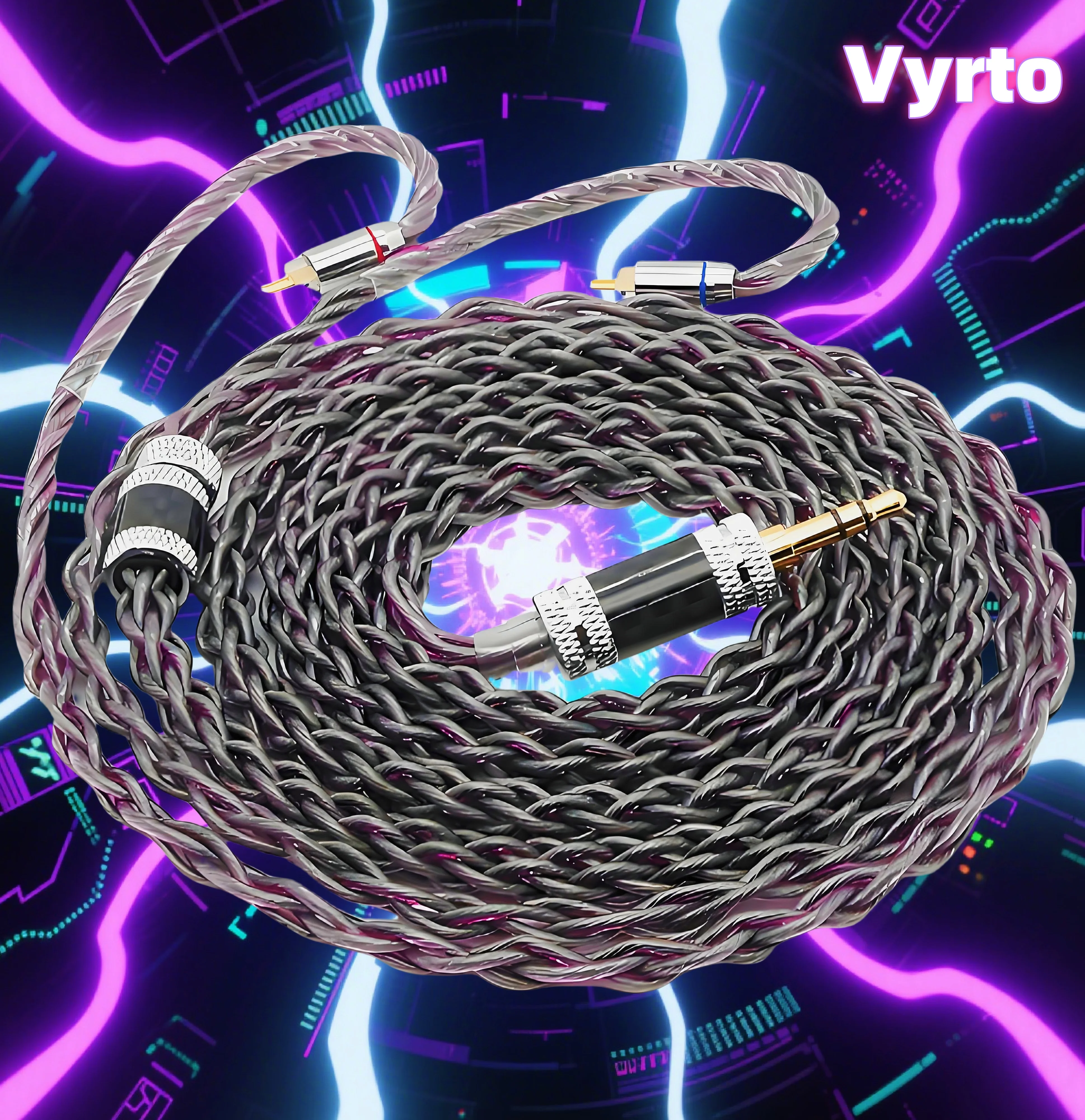 Vyrto-72 cabo ime guhe cobre ilusão cor 8 fios mmcx/qdc/tfz/0.78 fones de ouvido atualização cabo de áudio