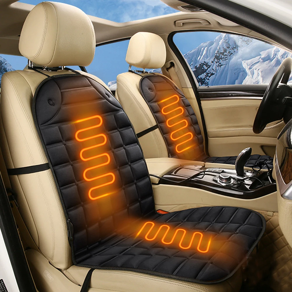 12V Car Seat Heater Cushion Heated Cover Electric Heating Winter Household Chair Warmer Safe Kit Automotive Accessories Interior