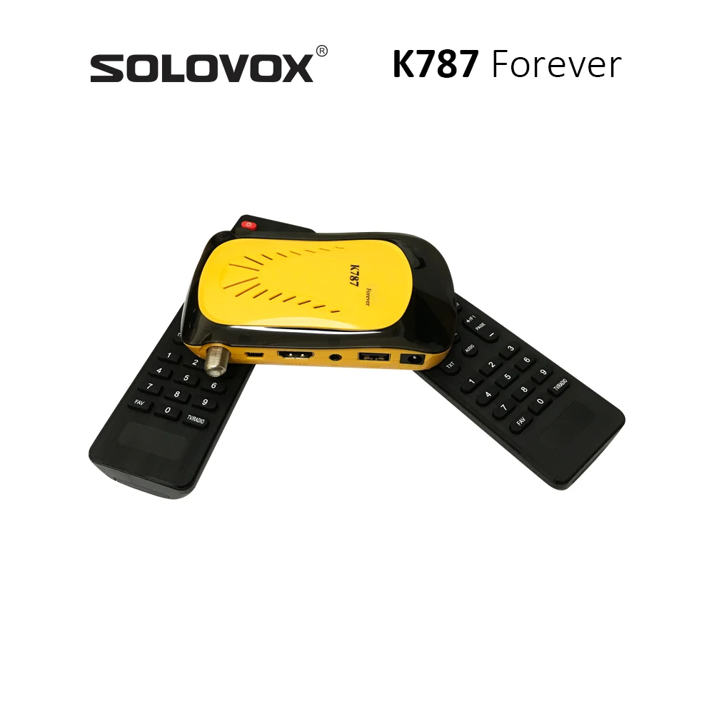 SOLOVOX K787 Forever DVB-S2X Satellite TV Box Supports 1080P Full HD H.265 HEVC Decoding USB 2.0 Inculding 2PCS RCU