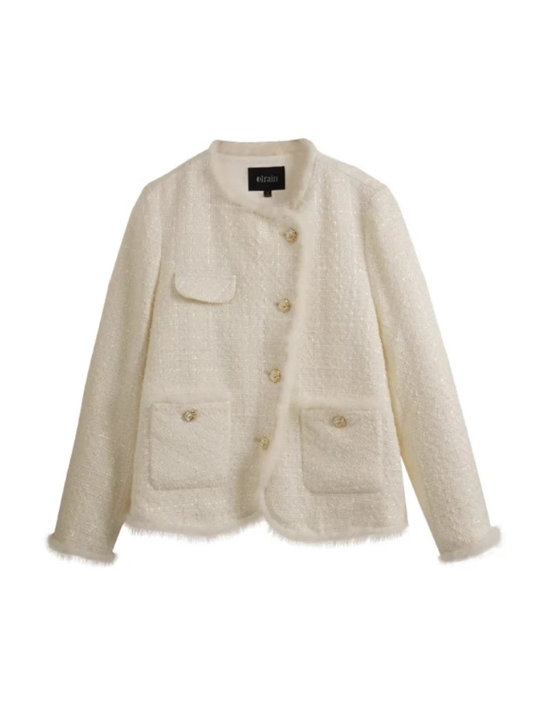 OLrain Women Down Jackets 2025 Winter New in Solid O-neck Down Coats Elegant Commute Short Overcoat Ladies Clothes G23DY68693