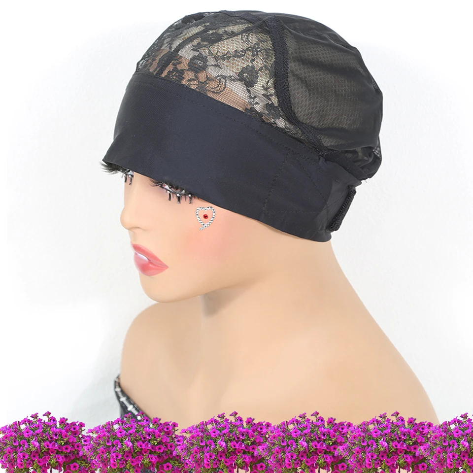 

Dark Color ,Adjustable Machine Made Wig Cap, Elastic Headwear, DIY Wig Accessory Mesh Bottom, for Women, for Making Headband Wig