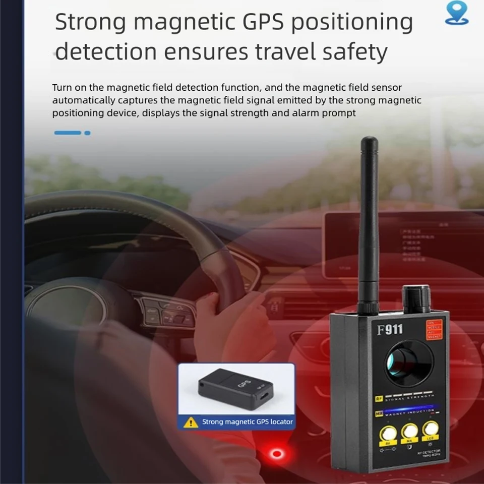 Smart RF Signal Magnetic Detection 50MHz-8000MHz Find Wireless Locators Cameras Anti-Eavesdropping Cam Anti Spy Device Detector
