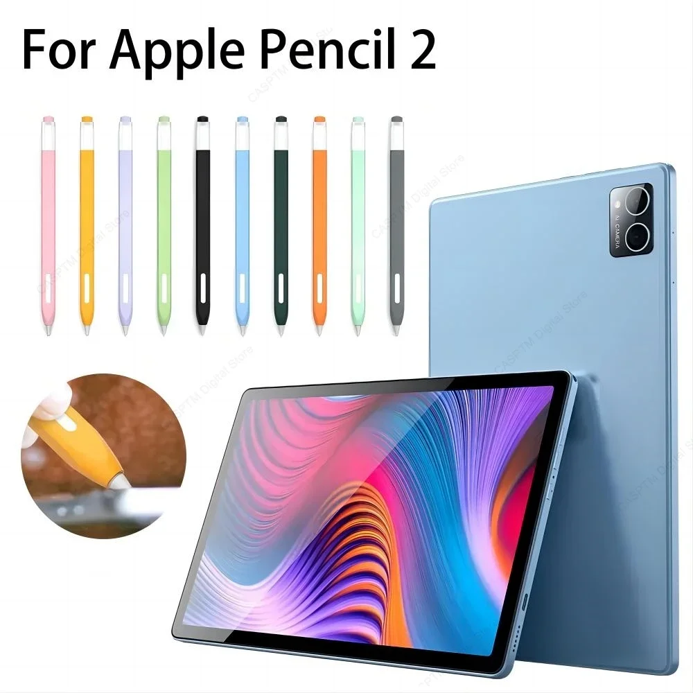 For Apple Pencil 2 Case Silicone Protective Cover Pouch 2nd Generation iPad Pencil Skin For Apple Pencil Touch Stylus Pen