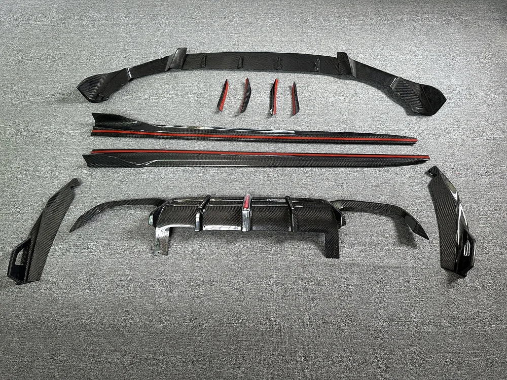 Suitable for BMW X4M F98 retrofit upgrade carbon fiber front and rear diffuser lip side skirt body kit