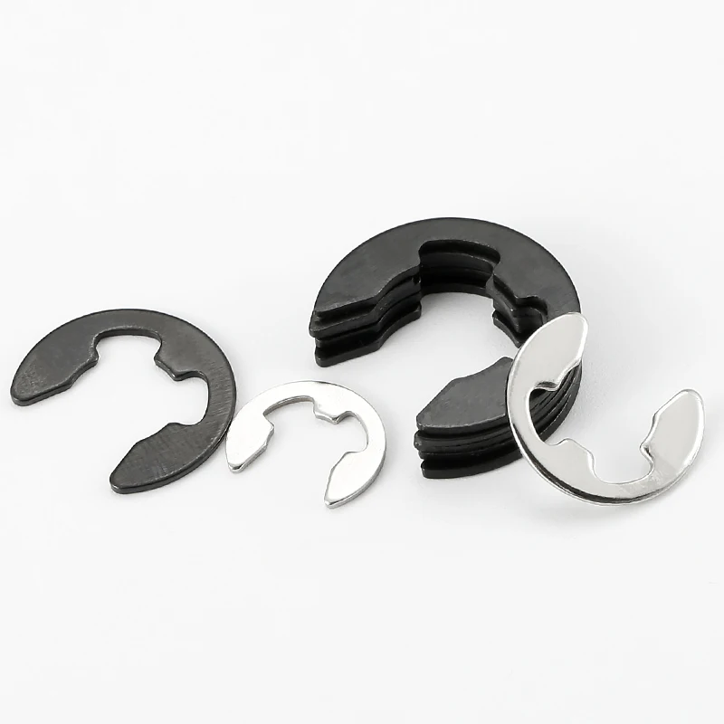 10/ 50/ 100pcs 304 Stainless Steel/ 65# Mn Steel E Clip Circlip Retaining Ring Washer M1.2 M1.5 M2 M3 M3.5 M4 M5 M6 M7 M8 to M13