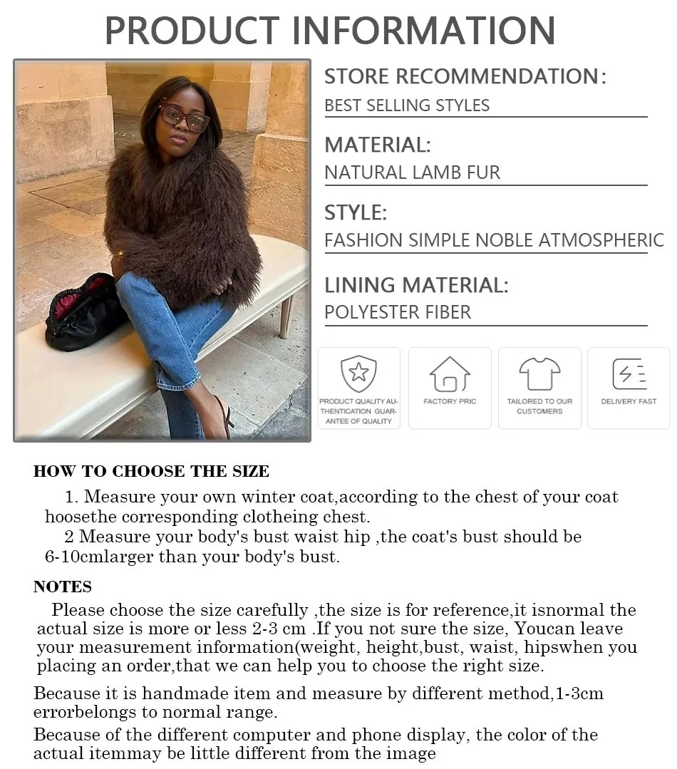 Women Winter Jacket Natural Sheep Fur Coat Real Mongolian Lamb Fur Jackets High Quality Luxury Genuine Fur Coat