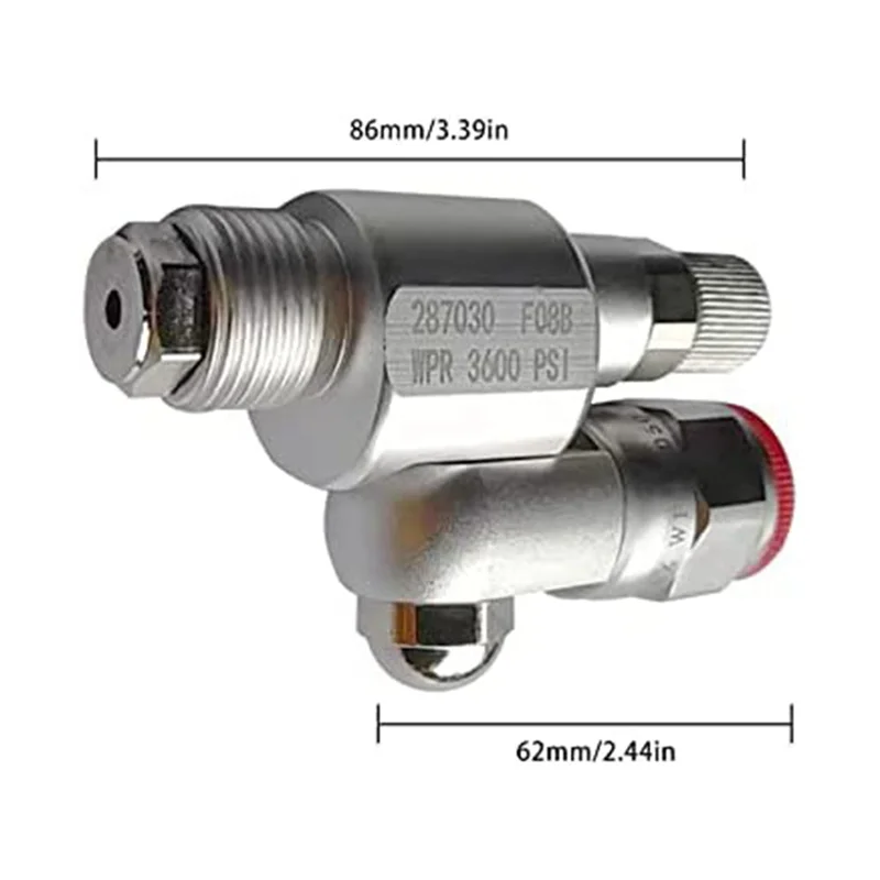 BAAR-287030 Clean-Sh-Ot Shut-Off Valve,Pressure Airless Paint Spray Extension Anti-Spitting Valve Airless Spray Adapter Joint