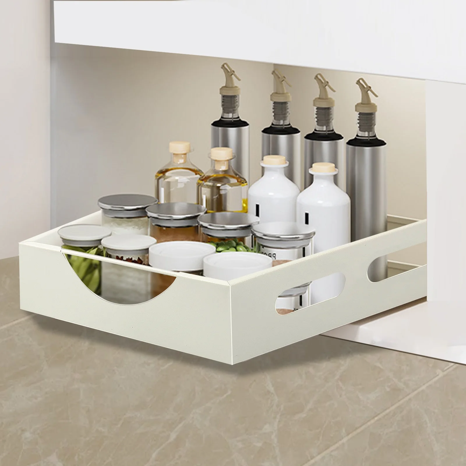 

Выдвижной шкаф-органайзер кухонная посуда полка для хранения специй сверхпрочный выдвижной ящик из углеродистой стали