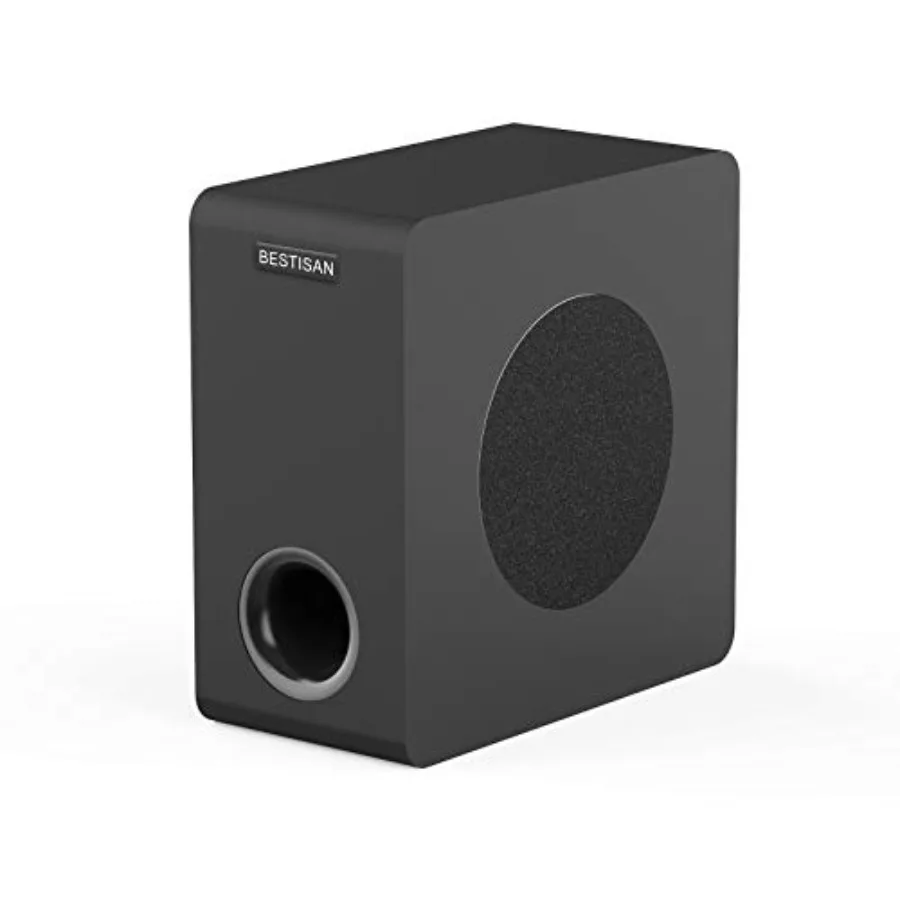 

Powered Subwoofer for Home Theater Systems, 6.5'' Side-Firing Polypropylene Driver, Black, Deep Bass Response with RCA/LFE/AUX/