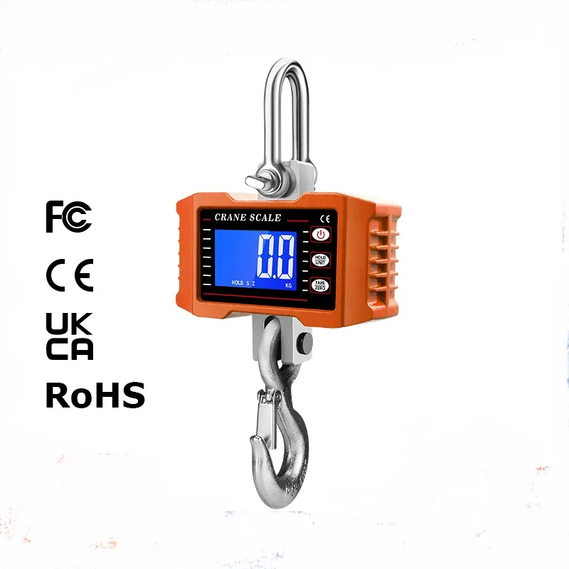 

Digital Hanging Scale 1500kg Weigher Tools 1000KG Heavy Duty Crane Scales LCD Steel Industrial Auto Lock Hook Weighing Blance