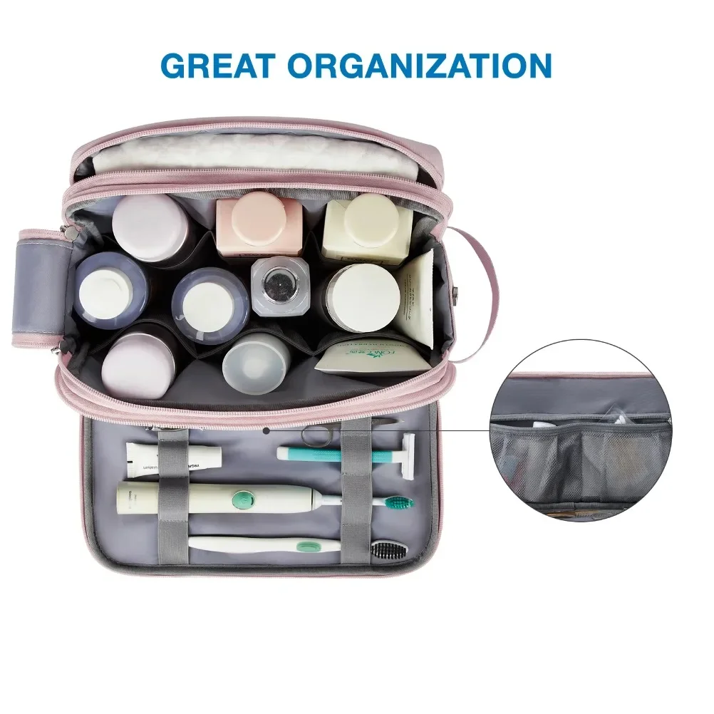 Large Capacity Makeup Bag Multifunction Pvc Waterproof Makeup Organizer Travel Pouch Household Makeup Bag Travel Essentials