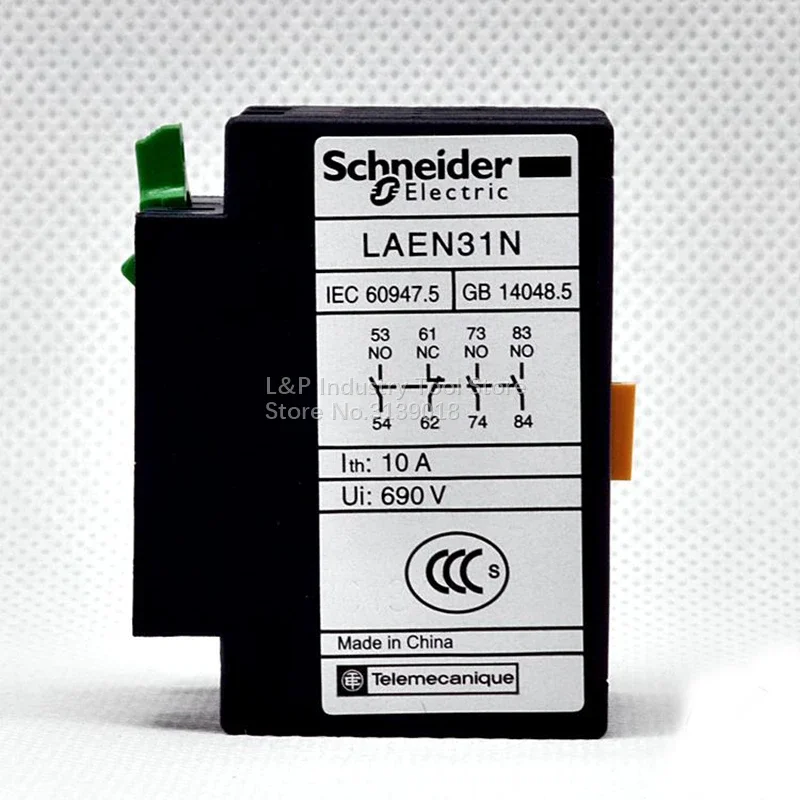 Schneider Contacts Store Auxiliary Contact Block LAEN31N LANN31N Accessory 3NO 1NC For LC1E LC1N Contactor On Din Rail