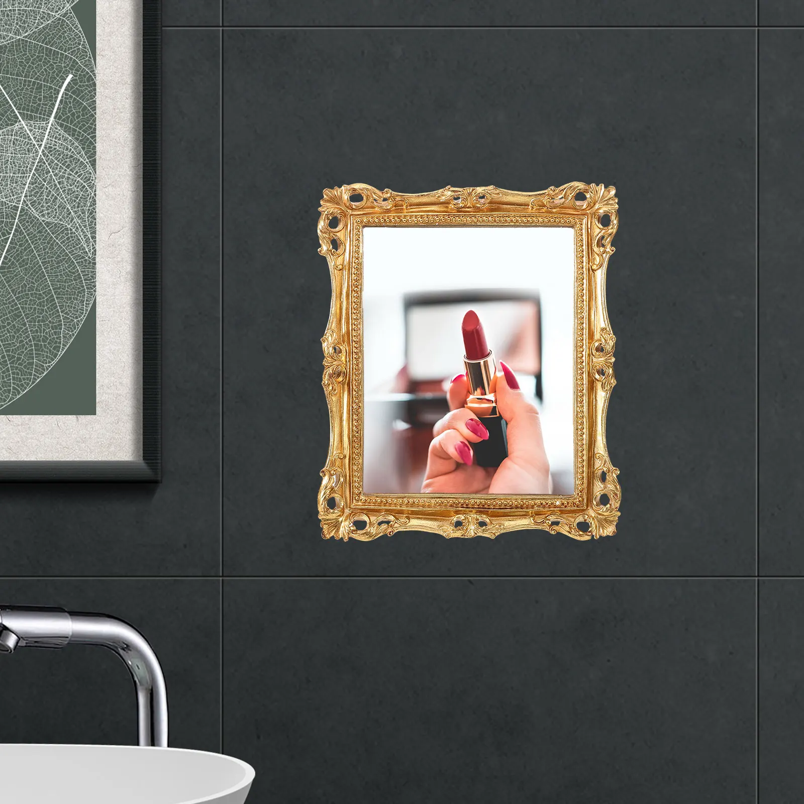 

Vintage Mirror Decor Hanging Mirror Bedroom Bathroom Entryway Makeup Vanity Mirror Decorative Frame Wall Art