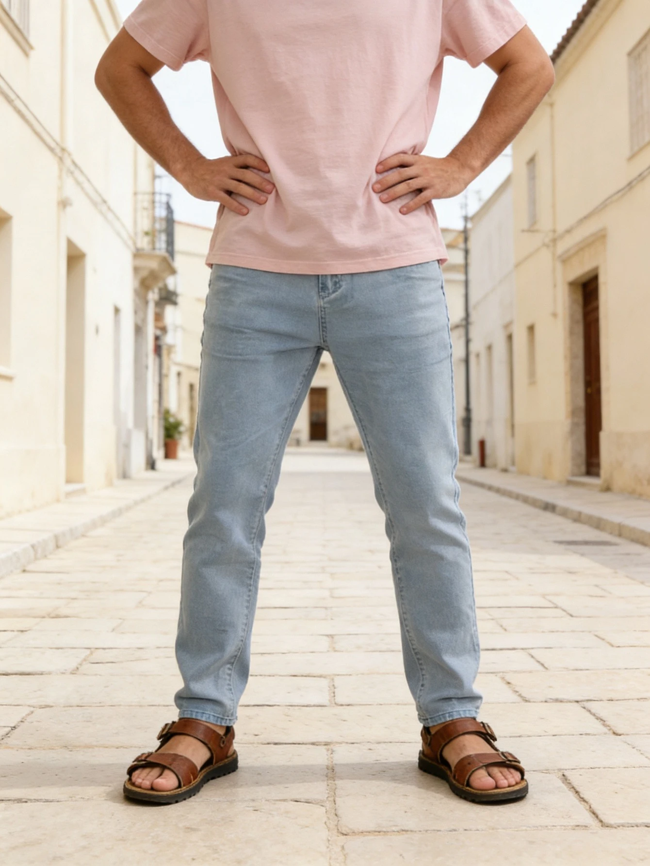 

Classic Blue Y2K Drip Men's Slim Jeans Pant Original Design Daily Wear Trousers No accessories or belts included