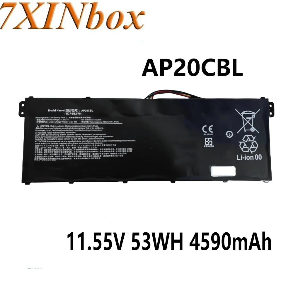 

7XINbox AP20CBL 11,55 V 53WH 4590mAh Аккумулятор для ноутбука Acer Aspire 5 A515-45 Swift SF314 R5-5500U