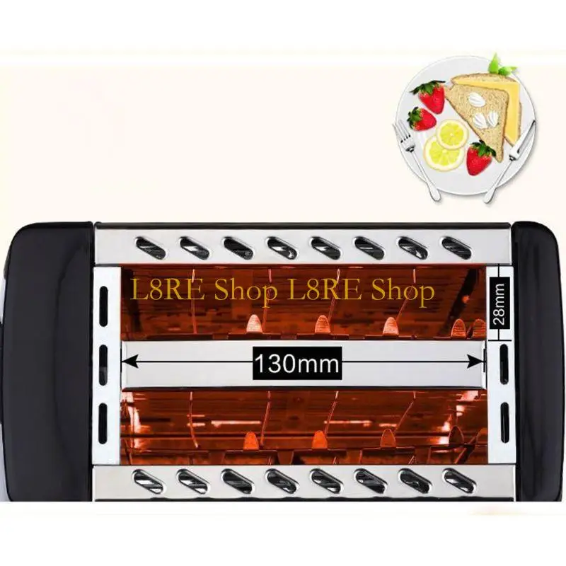 L8RE 2 SLICES TOASTERS Stainless Steels Slot Toasters พร้อมถาดเศษที่ถอดออกได้