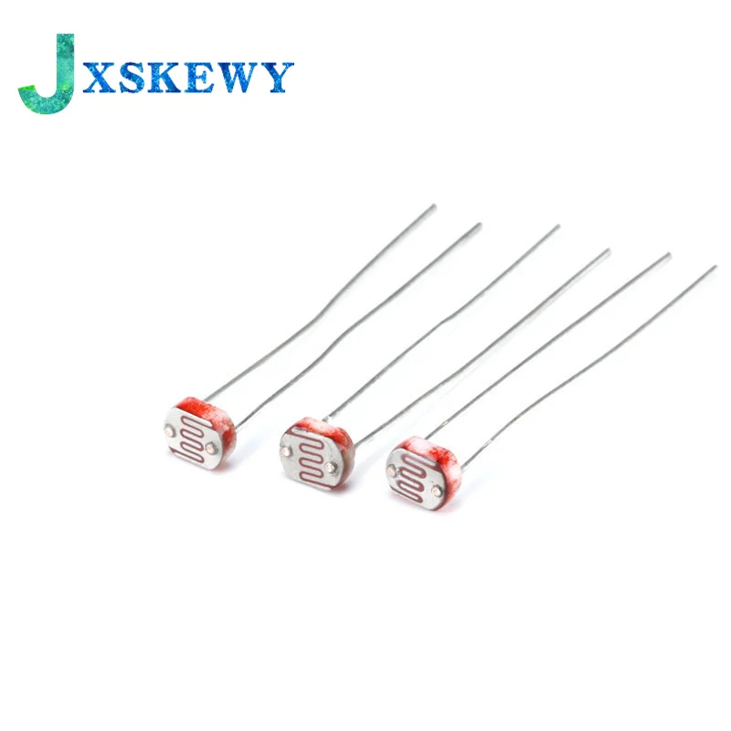 100pcs 5528 LDR Photo Light Sensitive Resistor Photoelectric Photoresistor GL5528 5537 5506 5516 5539 5549 For Arduino