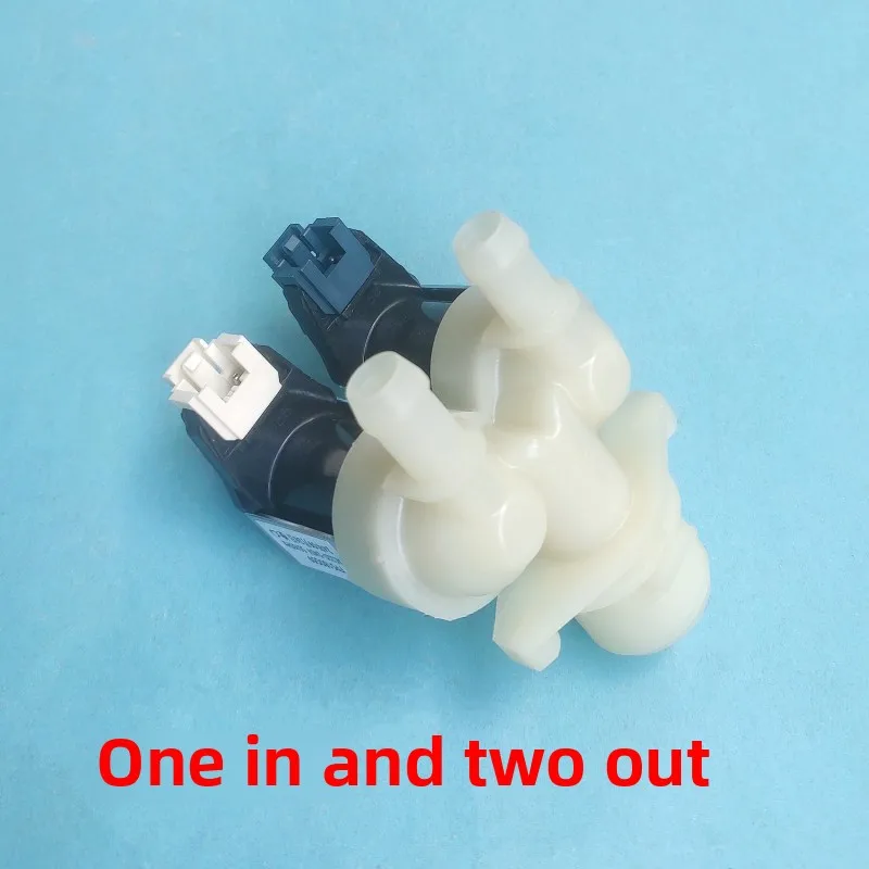 

For Meiling/Beko/Electrolux drum washing machine inlet valve with one inlet and two outlet double solenoid valve