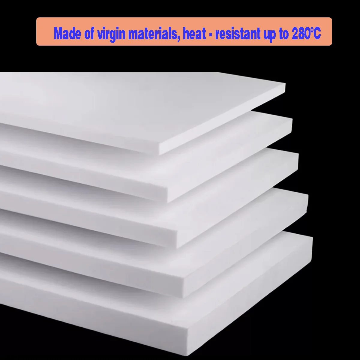 Thickness 0.2-30mm PTFE Sheet High Temperature Resistant Square PTFE Plate Board Block Polytef Plate Anti-Corrosion Panel
