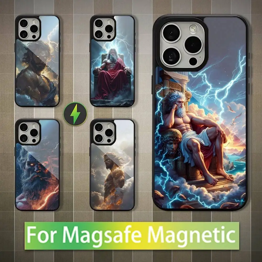 

Greek God King Zeus Phone Case For iPhone 16,15,14,13,12,11,Pro,Max,Plus,Mini,Magsafe,Magnetic Wireless Charging Case