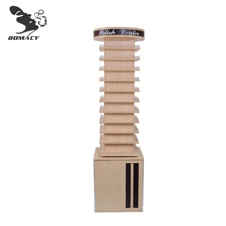 

Bomacy Modern Line Cosmetics Rack Display Rack Led Lights Show Store Shelves Nail Polish Lipstick Rack Can Be Rotated