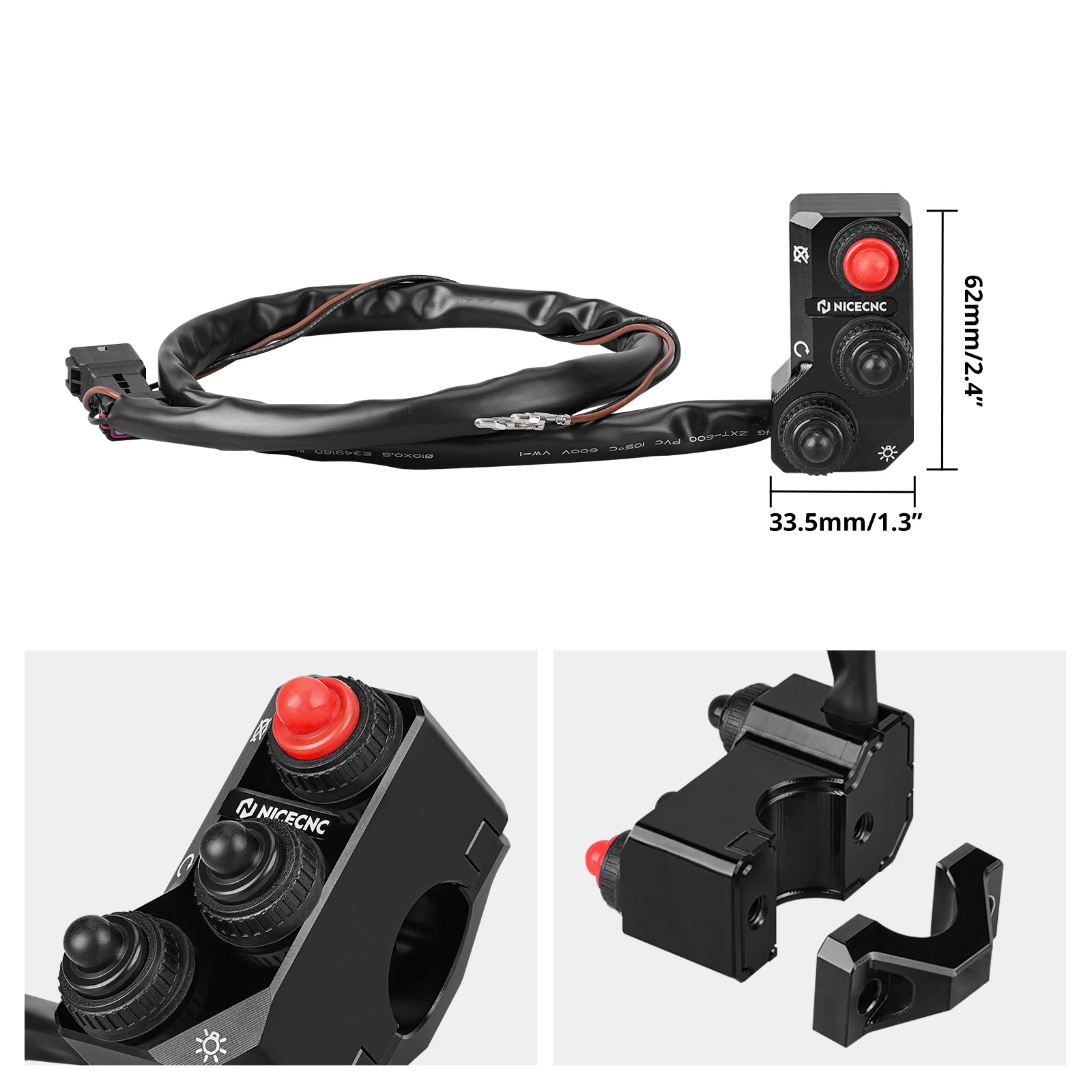 Für KTM EXC 300 EXCF 350 SXF 450 2024-2026 Für Husqvarna TE 300 FE 250 FE 350 2025 Kurzer Bremshebel & Start-Stopp-Schalter – Detail 12