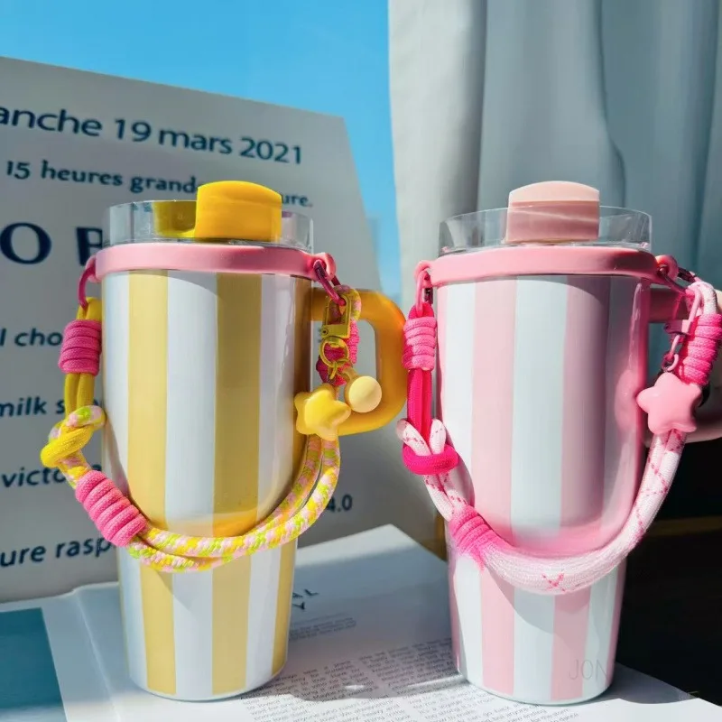 

Suitable for 6-10cm Cup Mouth Water Cups Portable Cup Handle Strap Holder For Stanley Thermo Accessories 30oz/40oz Tumbler Strap