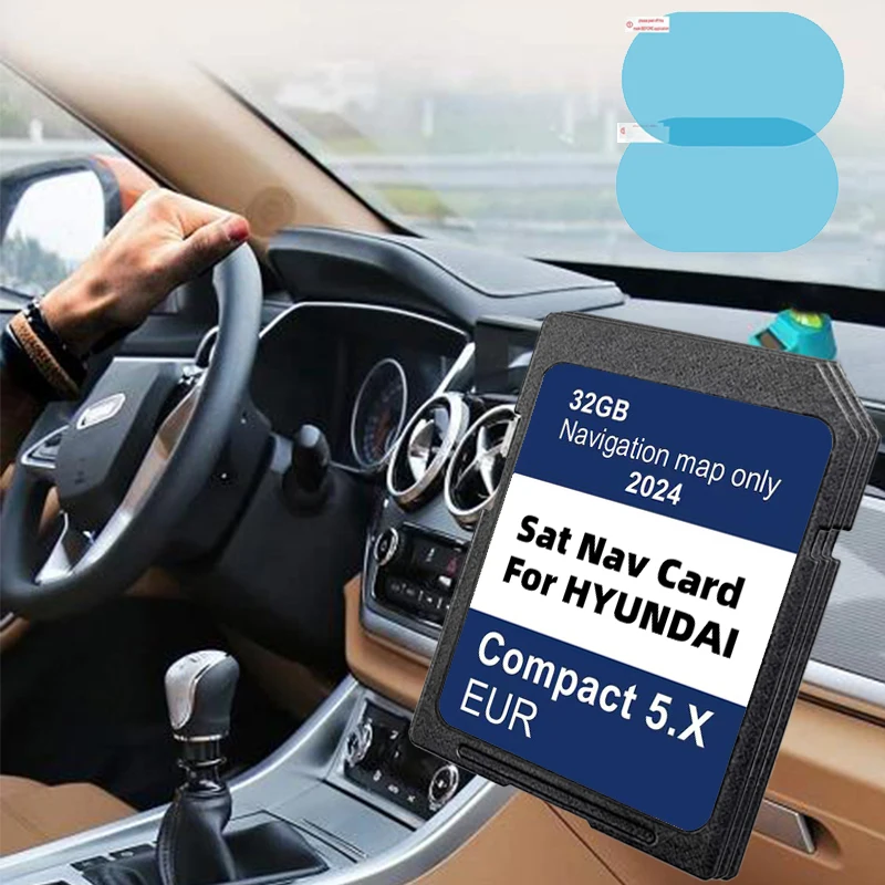 for Hyundai Compact 5.X i10/i20/i30/i40/Kona/Santa/Tucson Vehicle Update 2024 EU Russia UK Maps Sat Nav SD Card Navigation GEN5