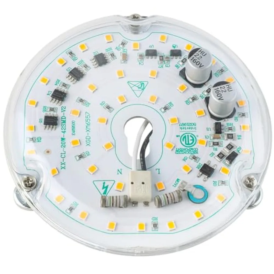 4'' 20W LED Ceiling Fan Light Retrofit Kit, Ceiling Light Replacement, LED Flush Mount Ceiling Light, 2400LM, 120V, ETL Listed
