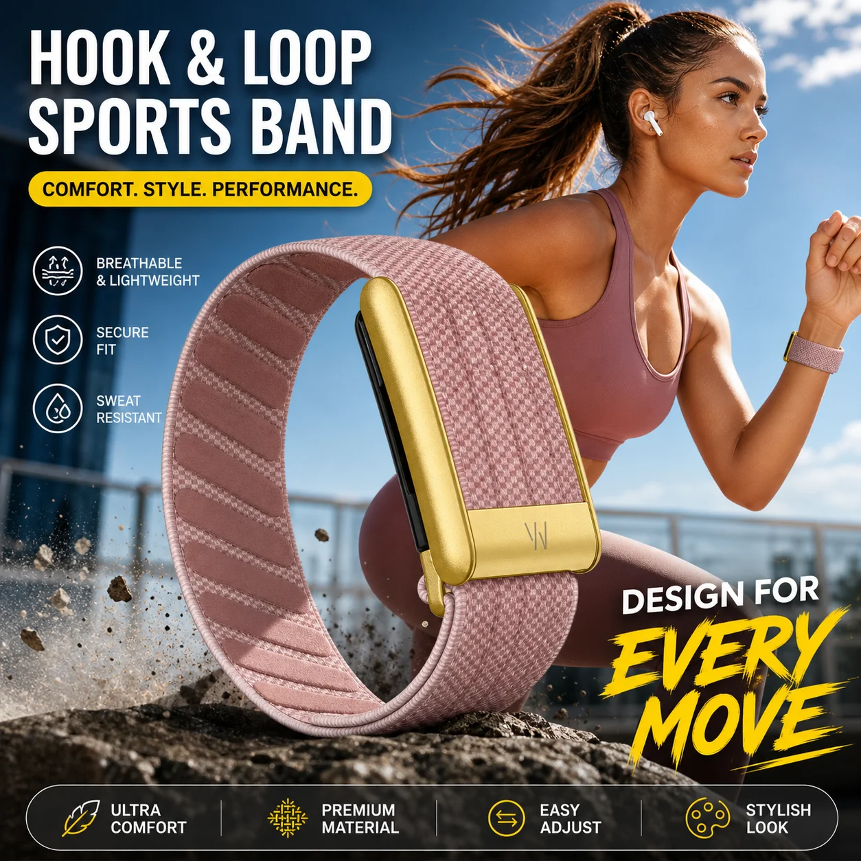Whoop 5.0 Band Nylon Woven Printed Sport Strap Replacement Wristband Crown Clock Design Metal Frame Fitness Accessories