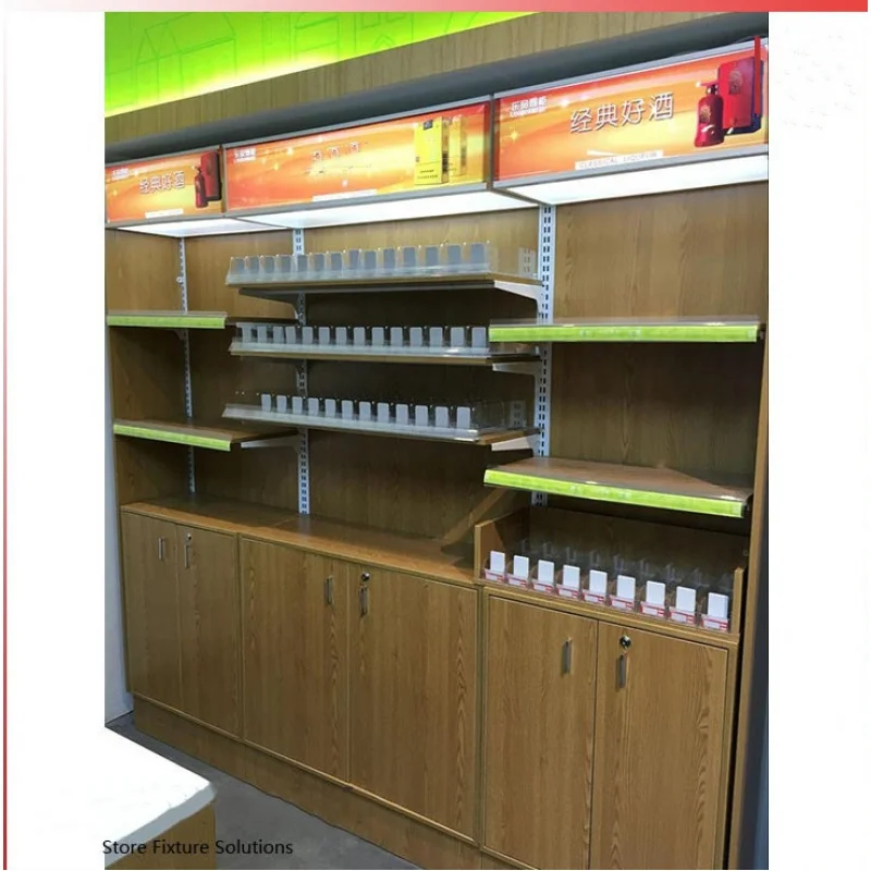 （customized）Wooden Metal Display Rack Retail Racks Smoke Shop Fixture Display