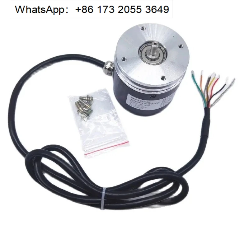 58mm Outer Diameter 5mm Solid Shaft Incremental Rotary Encoder 2500PPR Line Driver Differential Output