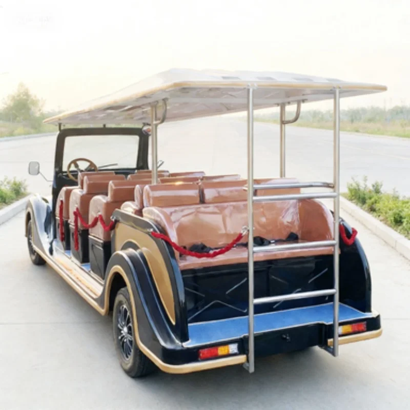 2026 New Model Style Exclusive Factory 5 8 11 Seater Sightseeing Bus Club Cart Electric Sightseeing Vintage Classic Castom Color