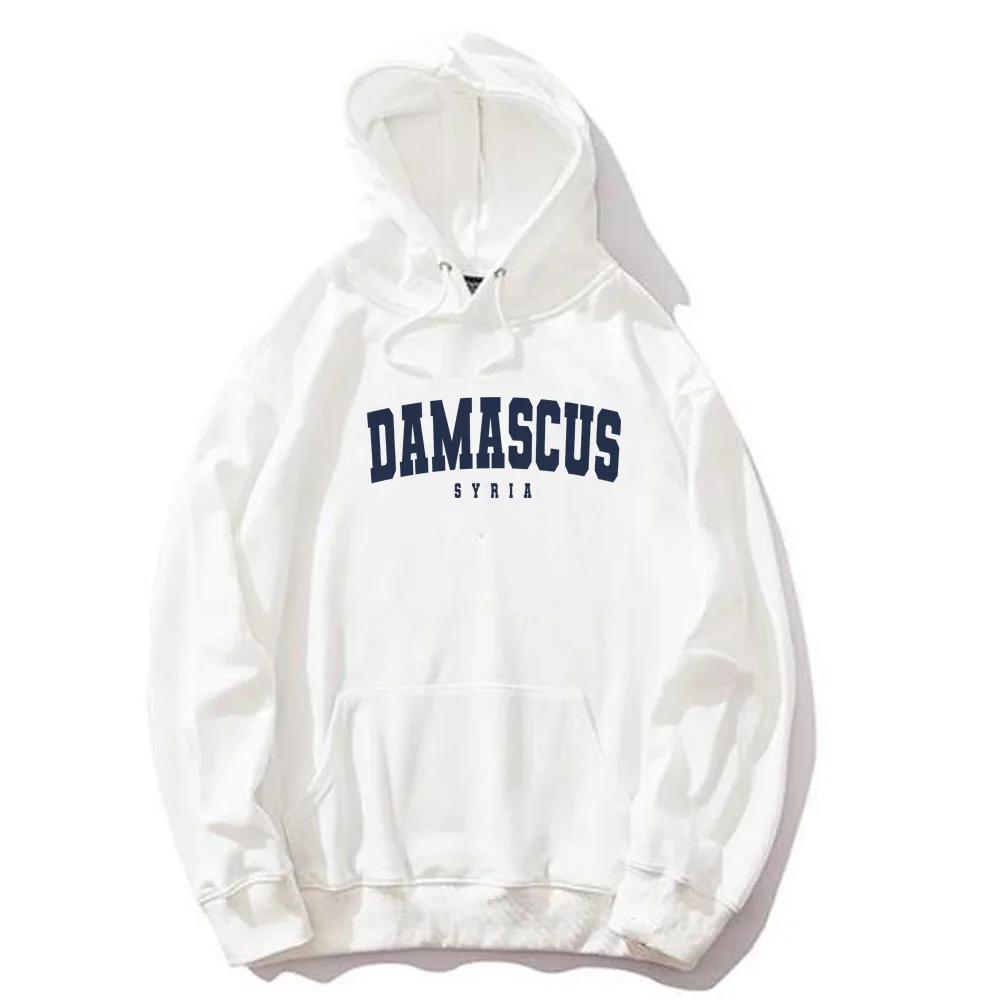 Damascus Syria Sweatshirt Peace for Syria Sweatshirts Men Women Pullover Coats Unisex Hoodie