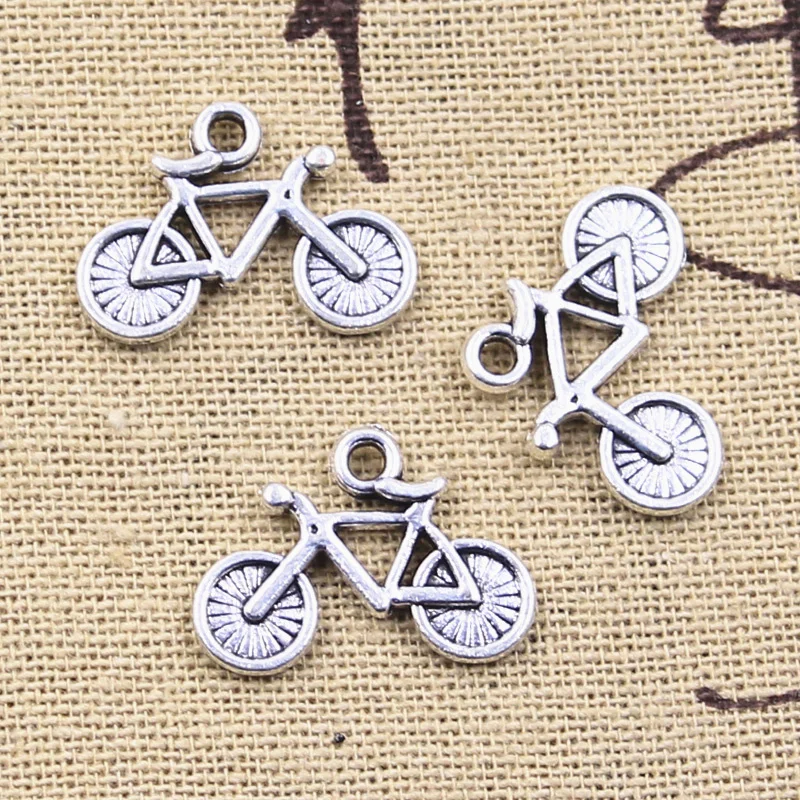 

15pcs Charms Bicycle Bike 15x20mm Antique Silver Color Pendants Making DIY Handmade Tibetan Finding Jewelry