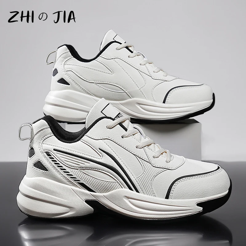 Autumn Winter Leisure Sneaker Men's Extra Large Running Shoes Fashion Anti slip Wear Resistant Leather Mountaineering Footwear