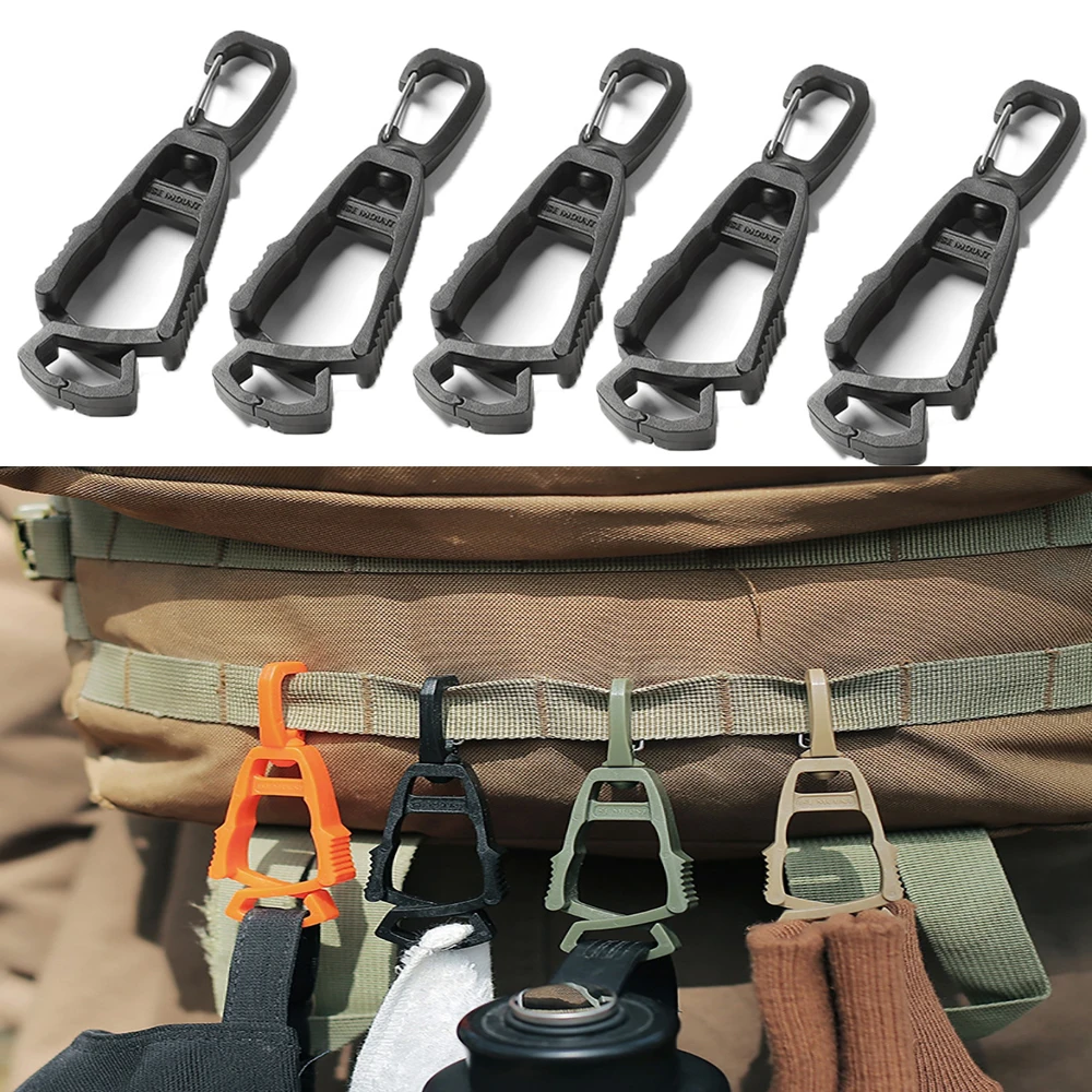 5/10PCS Outdoor Protective Gloves Clip Hanger Multi-purpose Safety Work Gloves Holder Anti-drop Glove Belt Clamp Black